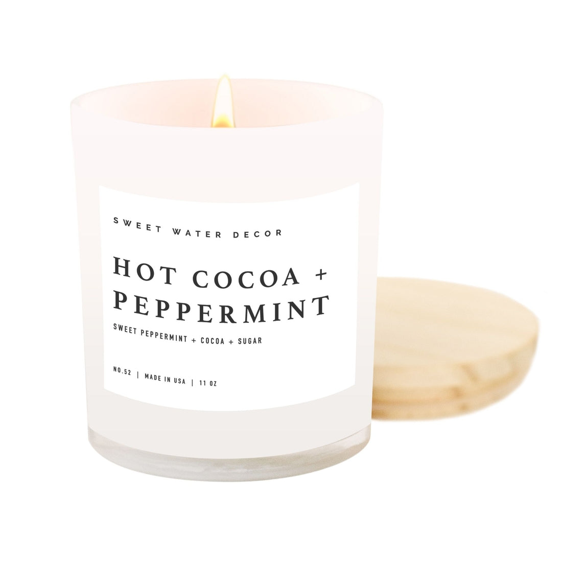 Hot Cocoa Peppermint Candle